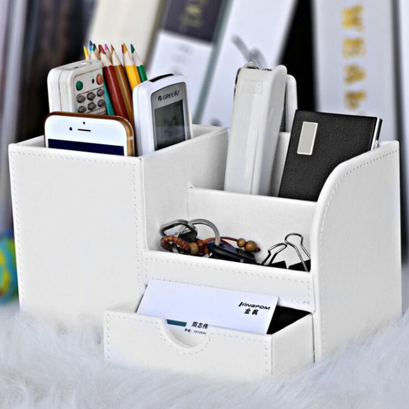 Basupply 1Pc Desktop Pen Holder Stationery Holder Pencil Cosmetics Organizer for Desk Office School Storage Case Accessories