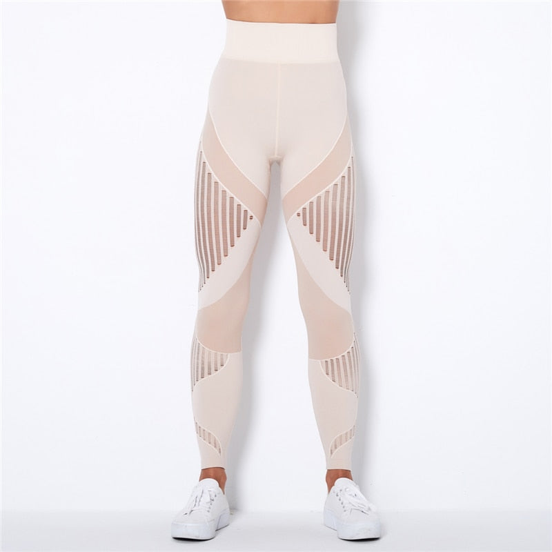 Seamless Leggings High Waist Winter Clothes Women Pants Women Yoga Gym Leggings Women Sport Leggings Workout Leggings With Mesh