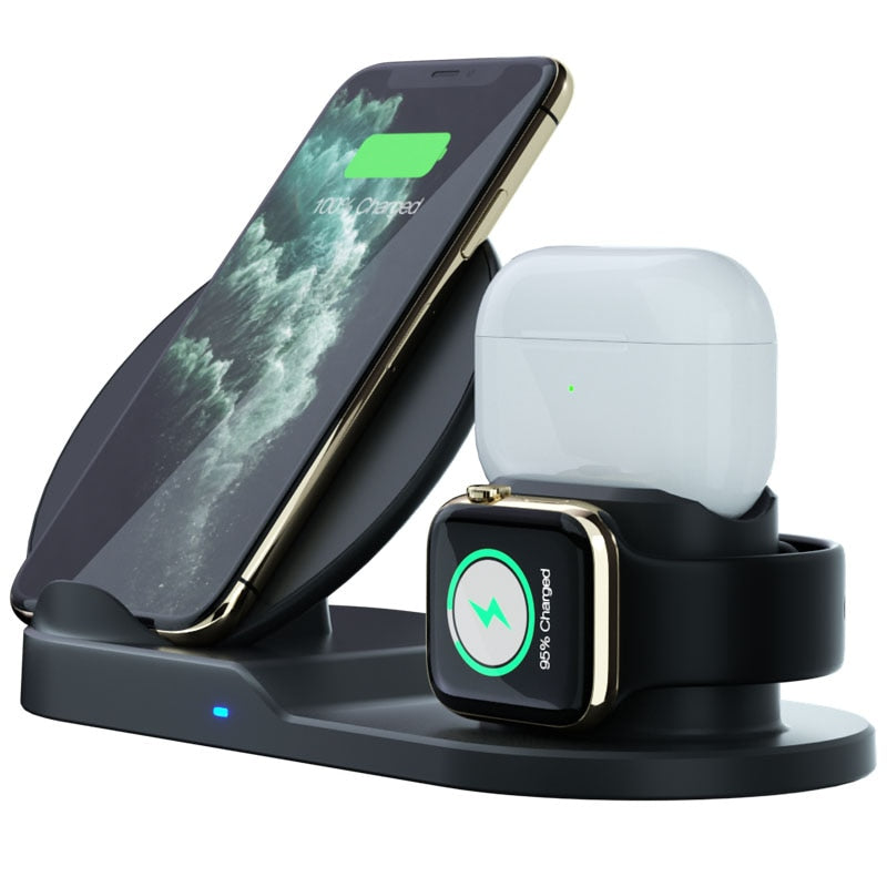 3 in 1 10W Qi Wireless Charger Dock Stand Fast Charging For iPhone 11 Pro XR XS Max 8 for Apple Watch 2 3 4 5 For AirPods Pro