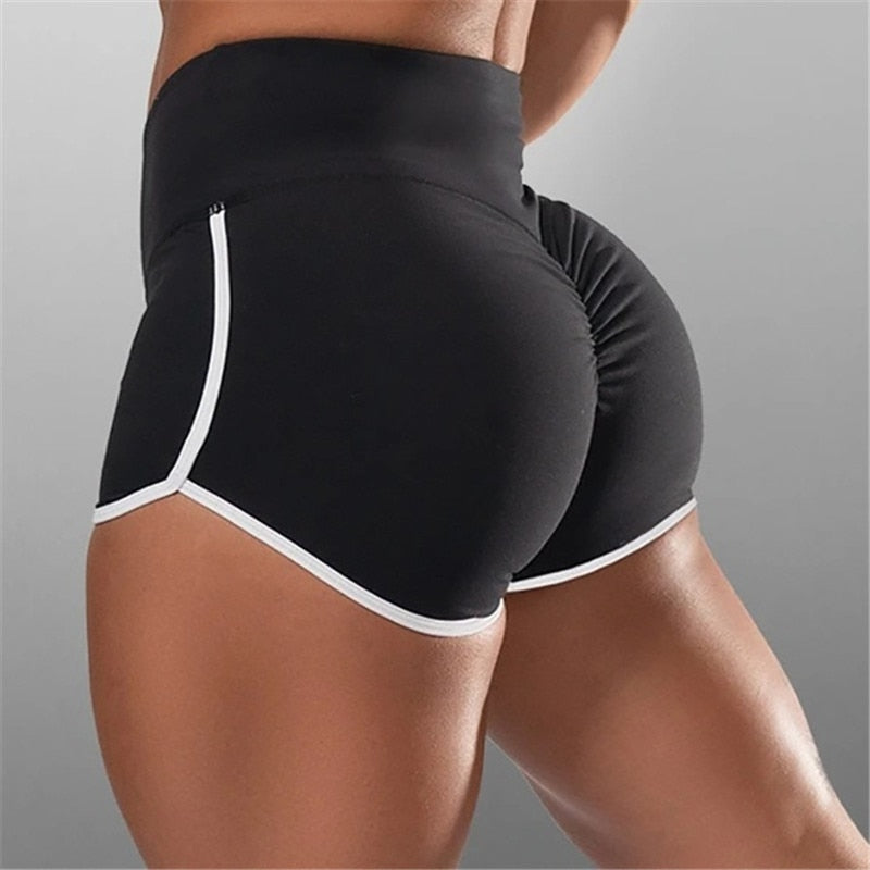 New Summer Sport Shorts Women High Waist Elasticated Seamless Fitness Leggings Push Up Gym Training Gym Tights Pocket Short