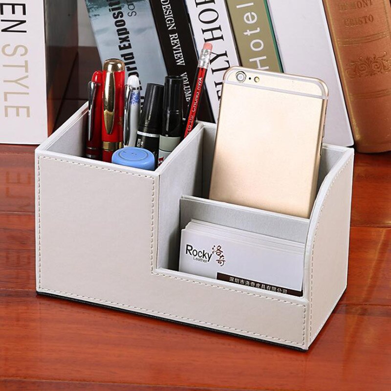 Basupply 1Pc Desktop Pen Holder Stationery Holder Pencil Cosmetics Organizer for Desk Office School Storage Case Accessories