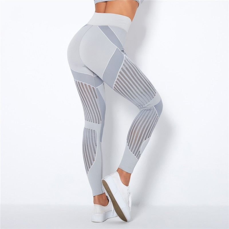 Seamless Leggings High Waist Winter Clothes Women Pants Women Yoga Gym Leggings Women Sport Leggings Workout Leggings With Mesh