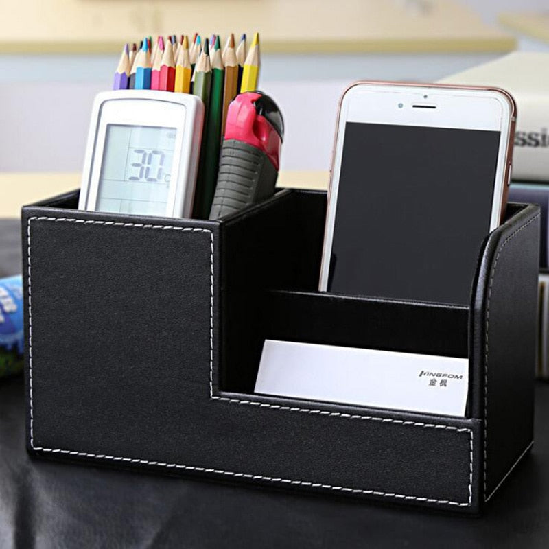 Basupply 1Pc Desktop Pen Holder Stationery Holder Pencil Cosmetics Organizer for Desk Office School Storage Case Accessories