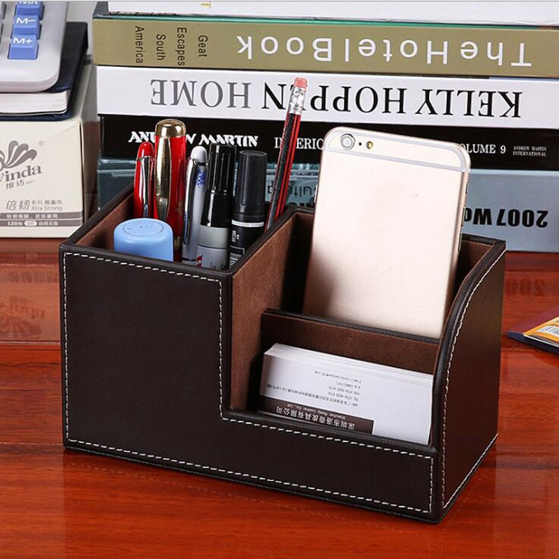 Basupply 1Pc Desktop Pen Holder Stationery Holder Pencil Cosmetics Organizer for Desk Office School Storage Case Accessories