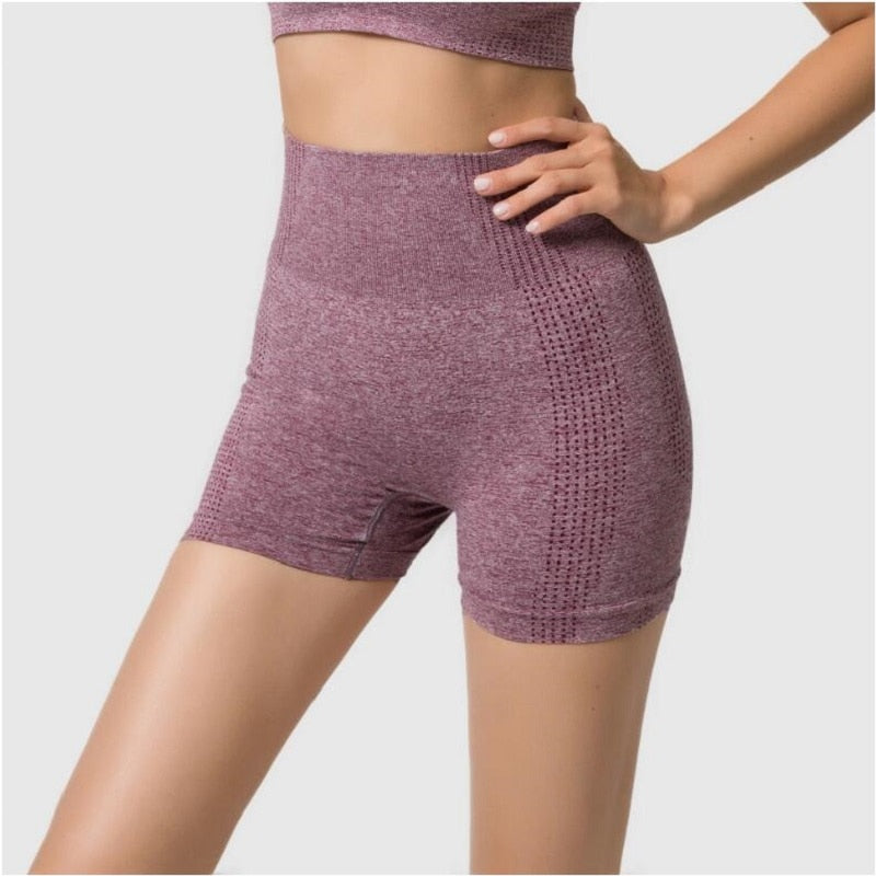 New style High waist seamless leggings gym shorts fitness yoga short scrunch sports yoga shorts spandex pink short pants