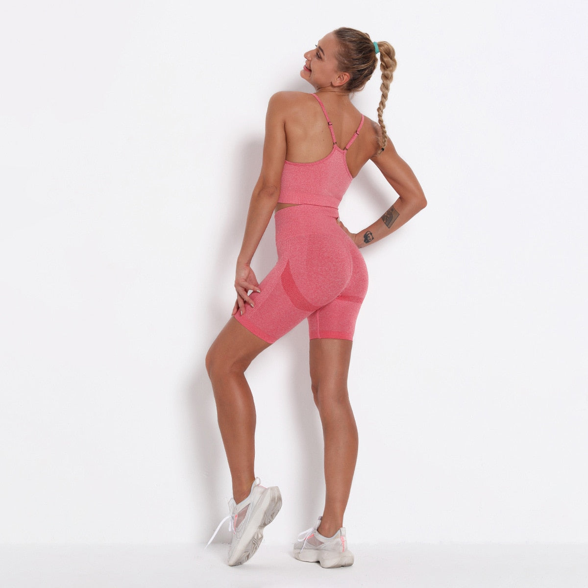 Seamless Sports Wear Women Sport Suit Yoga Sets Short Fitness Suit Sport Outfit For Women Gym Clothing Workout Clothes Athletic