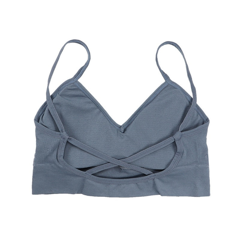 Yoga Tops Fitness Women Girls Sport Bra Cotton Women Fashion Bra Tops Breathable Yoga Running Sport Bra Sujetador Deportivo