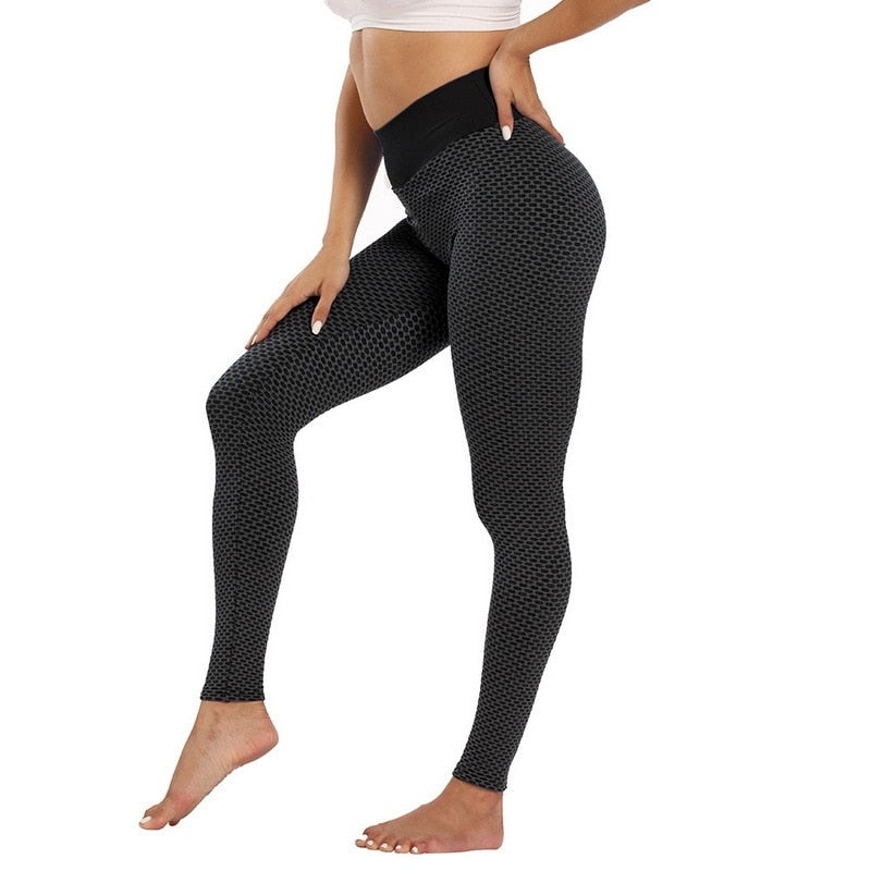 Fitness Push Up Leggings Women Elastic Slim Sports Letters Print Leggings Female Plus Size High Waist Workout Gym Pants