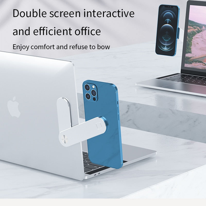 2 In 1 Laptop Expand Stand Notebook For iPhone Xiaomi Support For Macbook Air Pro Desktop Holder Computer Notebook Accessories