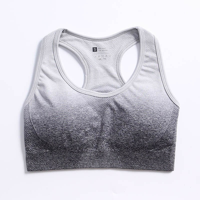 Ombre Seamless Yoga Set Long Sleeve Women Gym Crop Top Sportswear Bra High Waist Leggings Workout Outfit Fitness Yoga Clothing