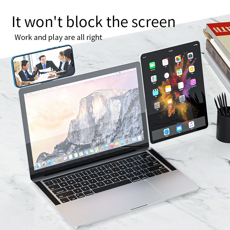 2 In 1 Laptop Expand Stand Notebook For iPhone Xiaomi Support For Macbook Air Pro Desktop Holder Computer Notebook Accessories