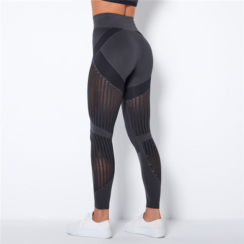 Seamless Leggings High Waist Winter Clothes Women Pants Women Yoga Gym Leggings Women Sport Leggings Workout Leggings With Mesh