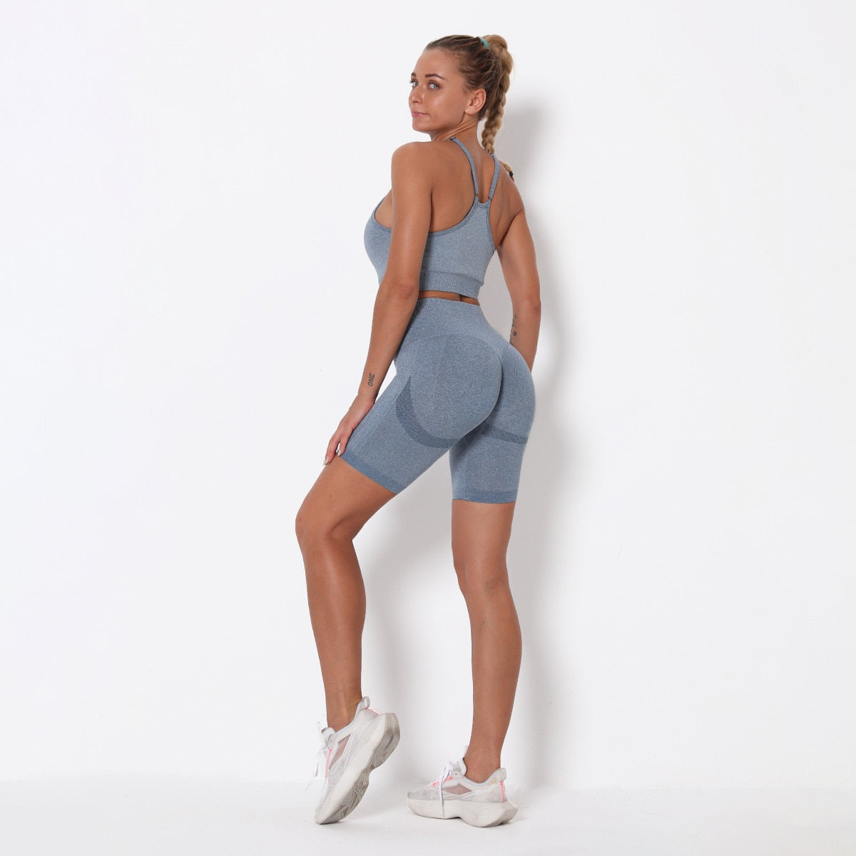 Seamless Sports Wear Women Sport Suit Yoga Sets Short Fitness Suit Sport Outfit For Women Gym Clothing Workout Clothes Athletic