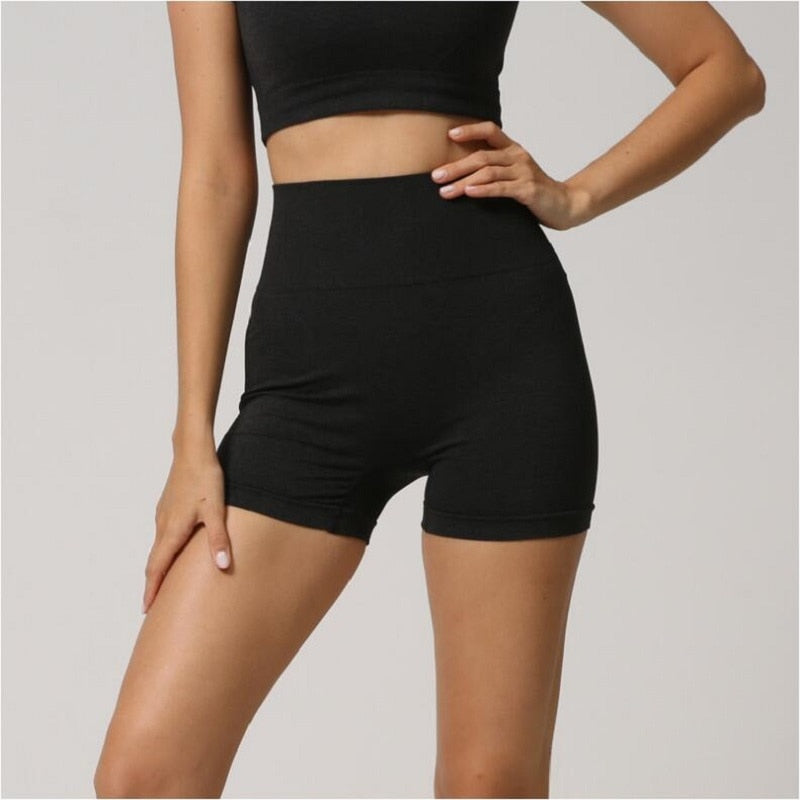 New style High waist seamless leggings gym shorts fitness yoga short scrunch sports yoga shorts spandex pink short pants